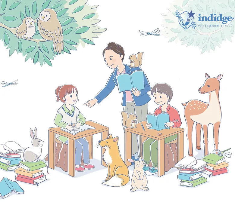 レッスンを受けている子供たちと講師